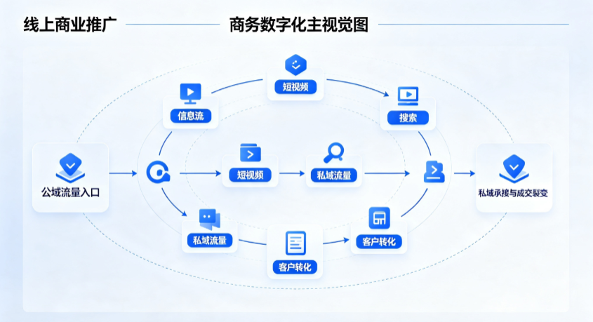 铜陵线上商业推广怎么做？全域流量闭环搭建与低成本转化实战指南